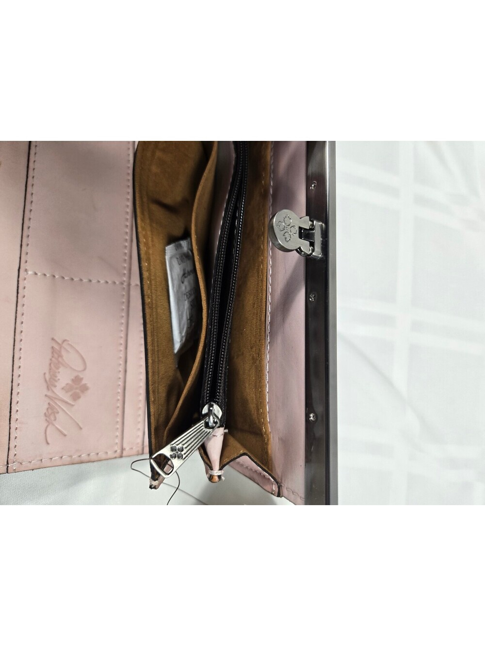 Patricia Nash Cauchy Tooled Rose Leather Clutch Wallet NWT - Picture 13 of 15